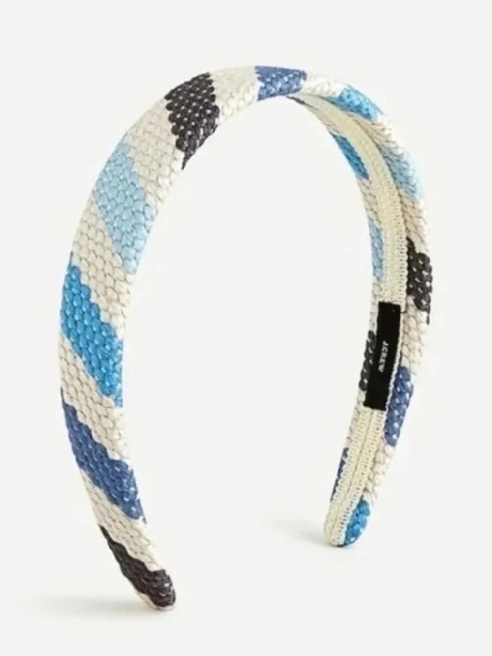 NWT J. Crew Blue Striped Textured Headband